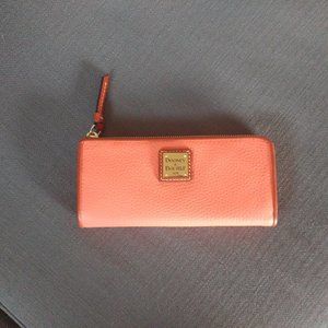 Beautiful Dooney & Bourke Pebble Orange Wallet